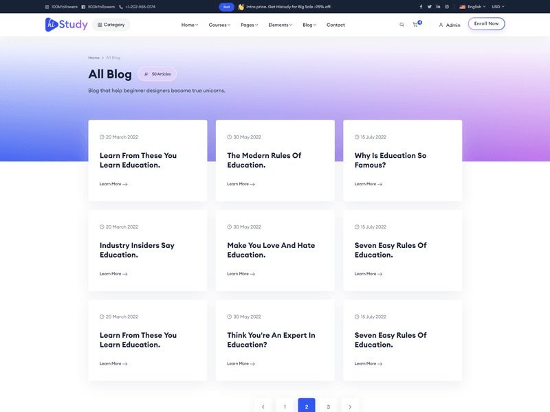 Blog Minimal Layout