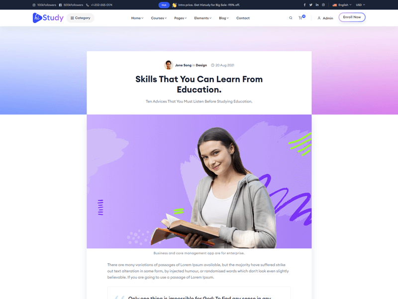 Blog Details Layout
