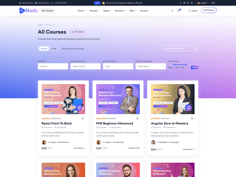 Practice Tests Layout